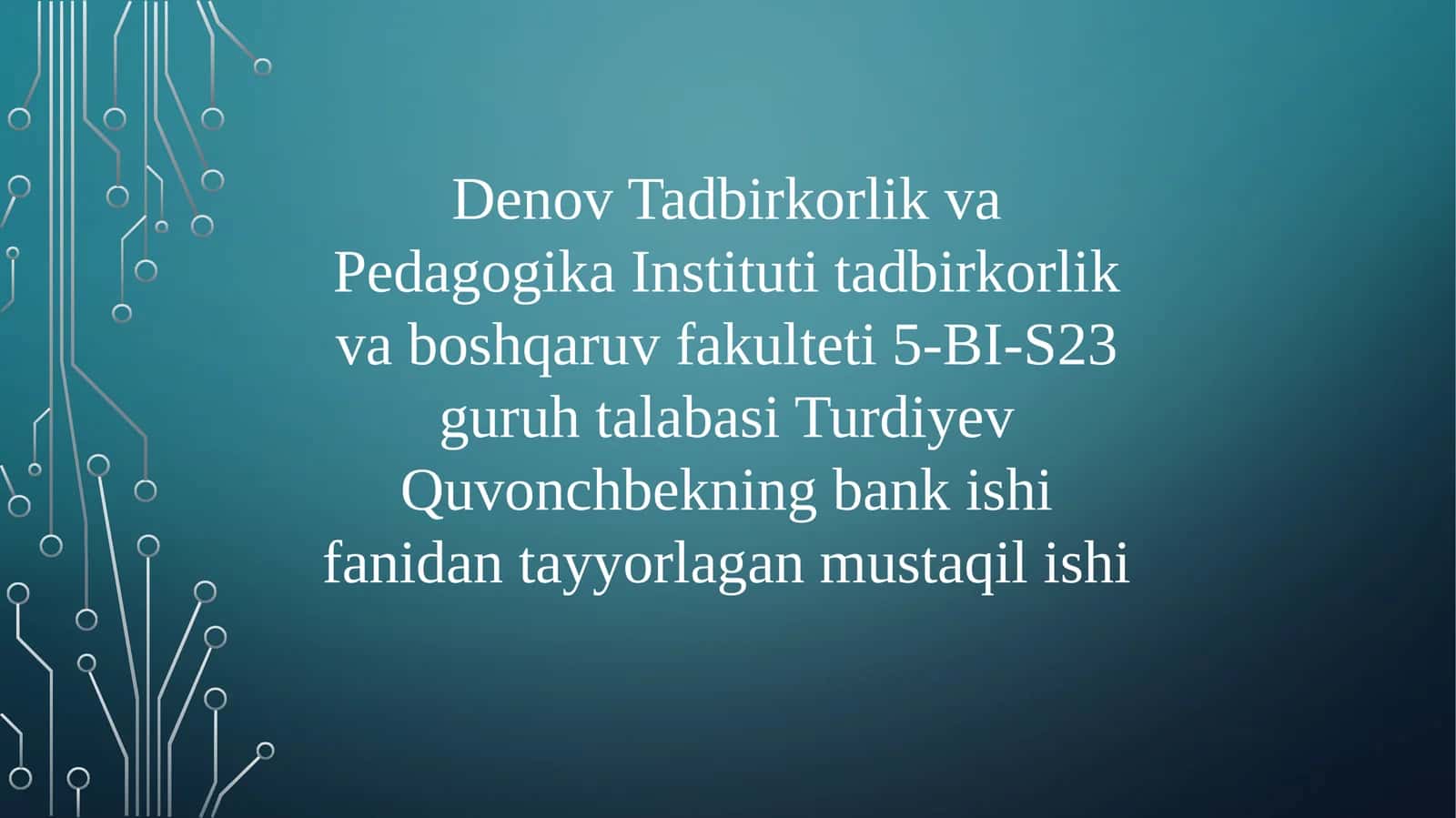 Anorbank kreditlarining qiyosiy tahlili