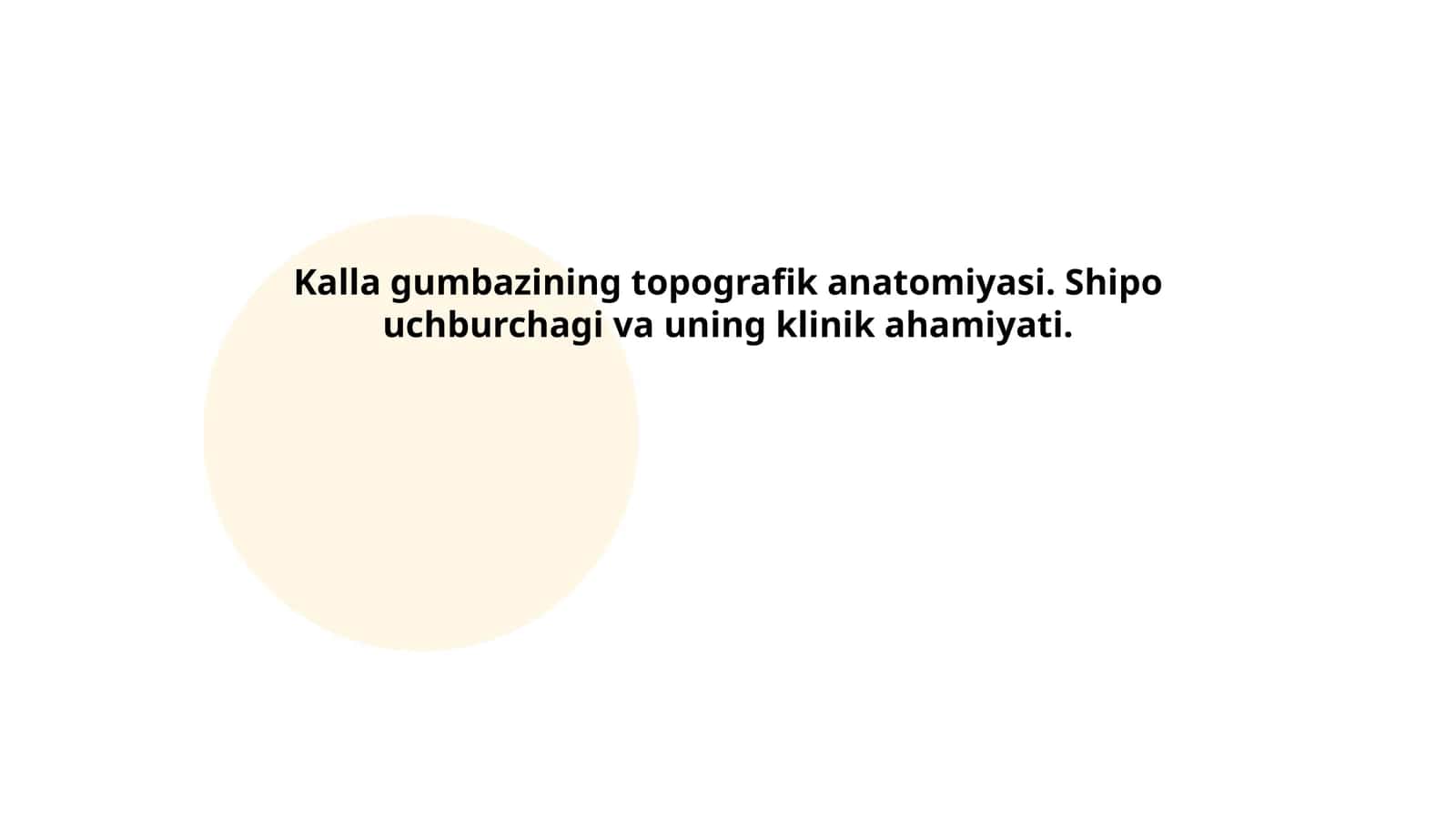 Kalla gumbazining topografik anatomiyasi