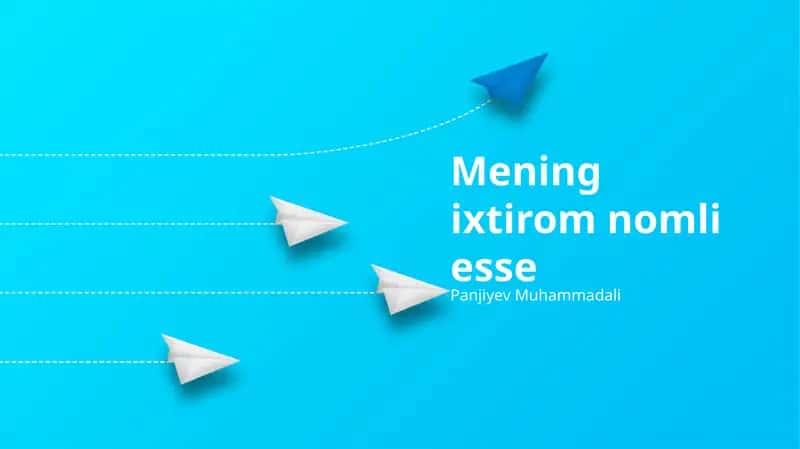 Mening ixtirom nomli esse