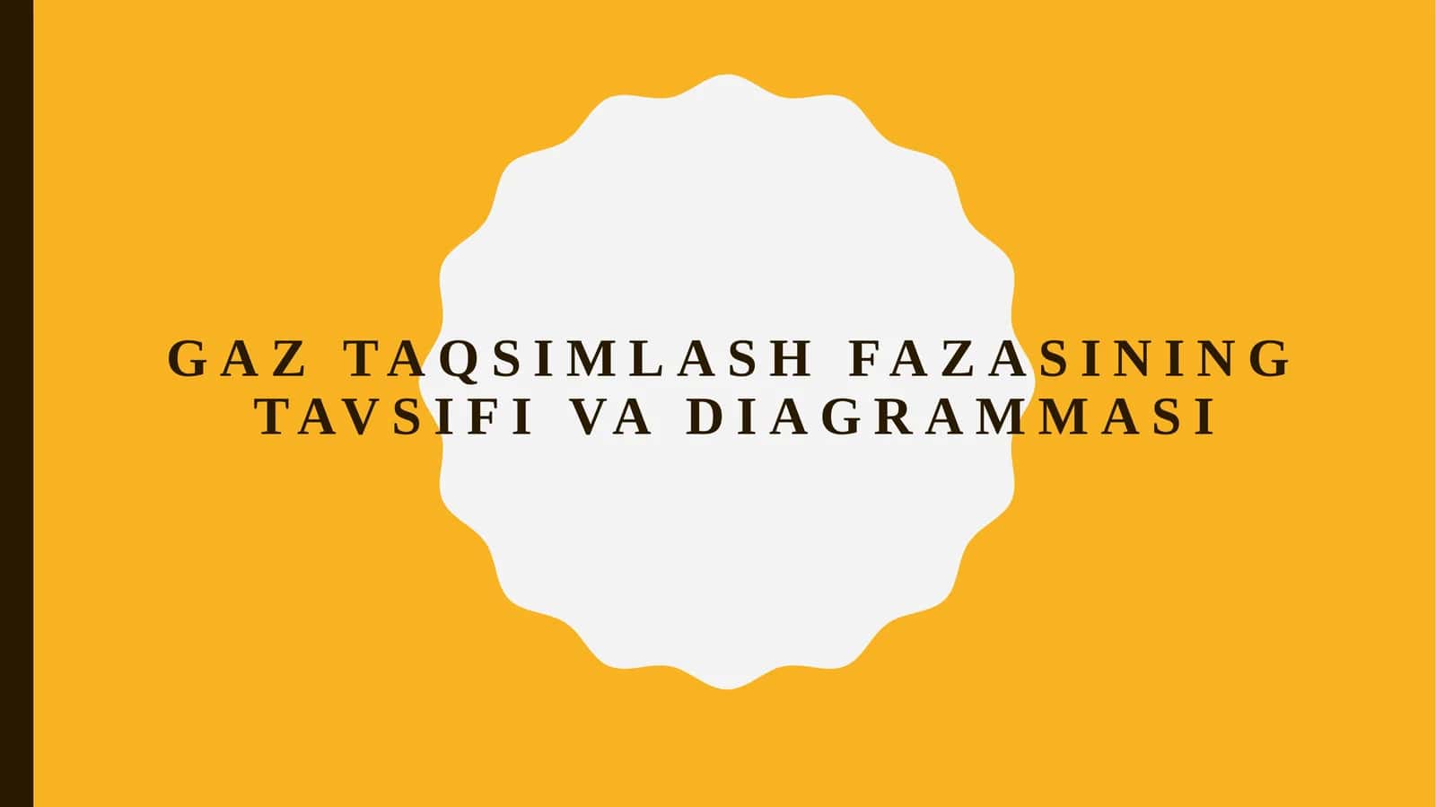 Gaz taqsimlash fazasining tavsifi va diagrammasi
