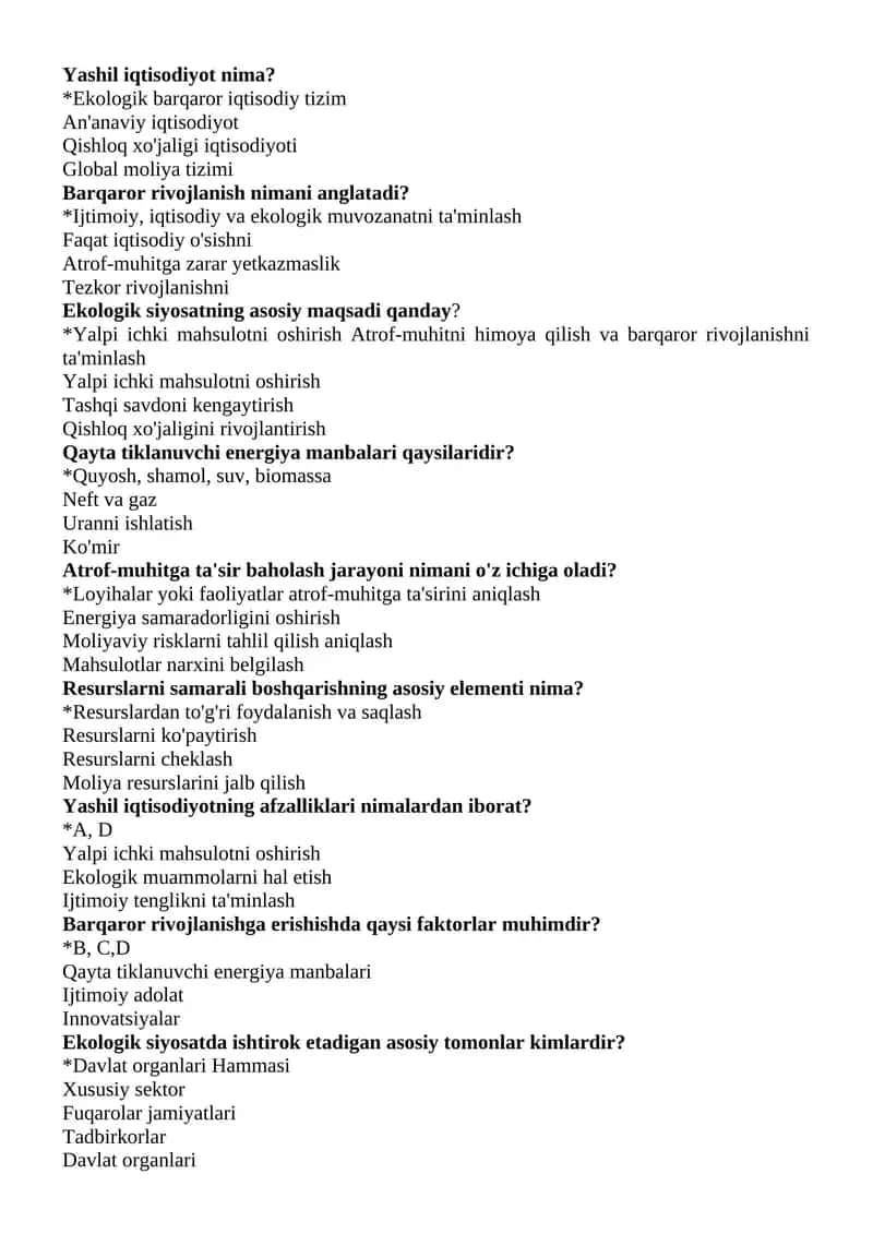 Yashil iqtisodiyot