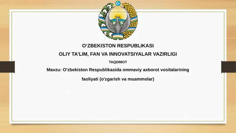 O'zbekiston OAV: O'zgarishlar va Tendensiyalar