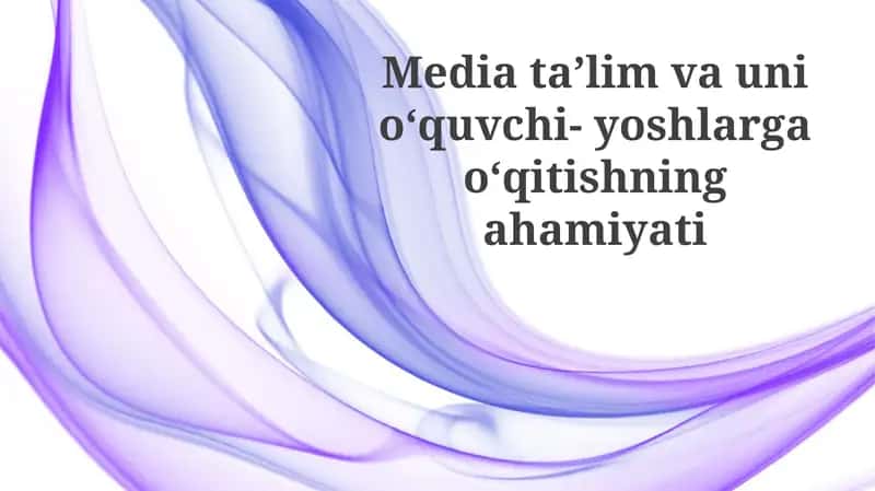 Ommaviy axborot vositalari savodxonligining mohiyati va elementlari