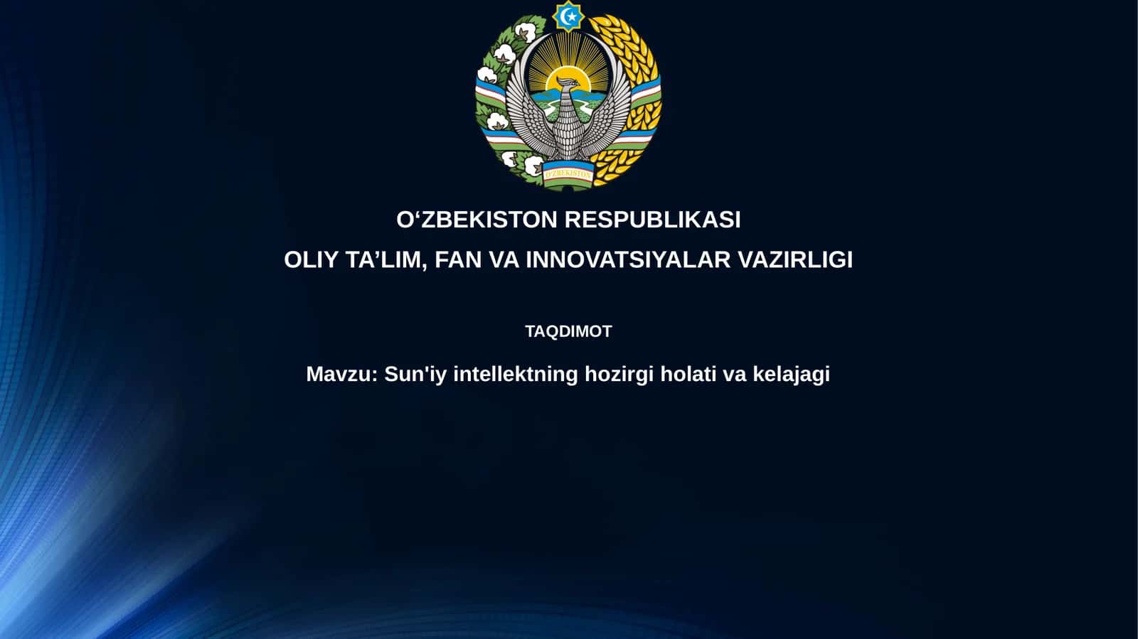 Sun'iy intellektning hozirgi holati va kelajagi