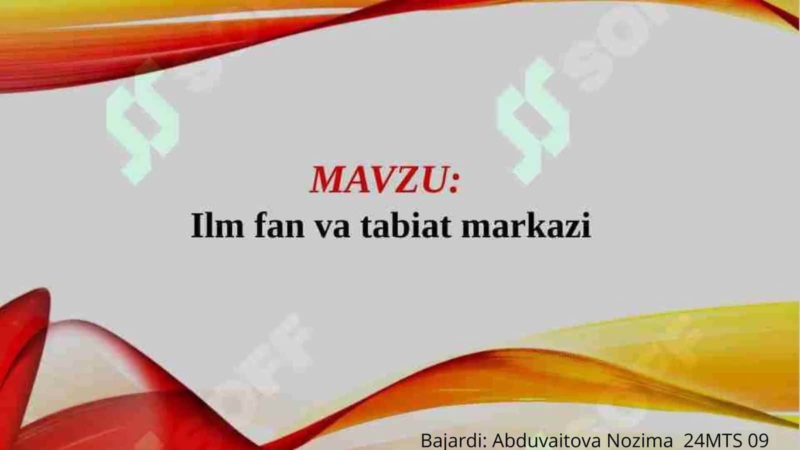 Abduvaitova Nozima 24MTS 09