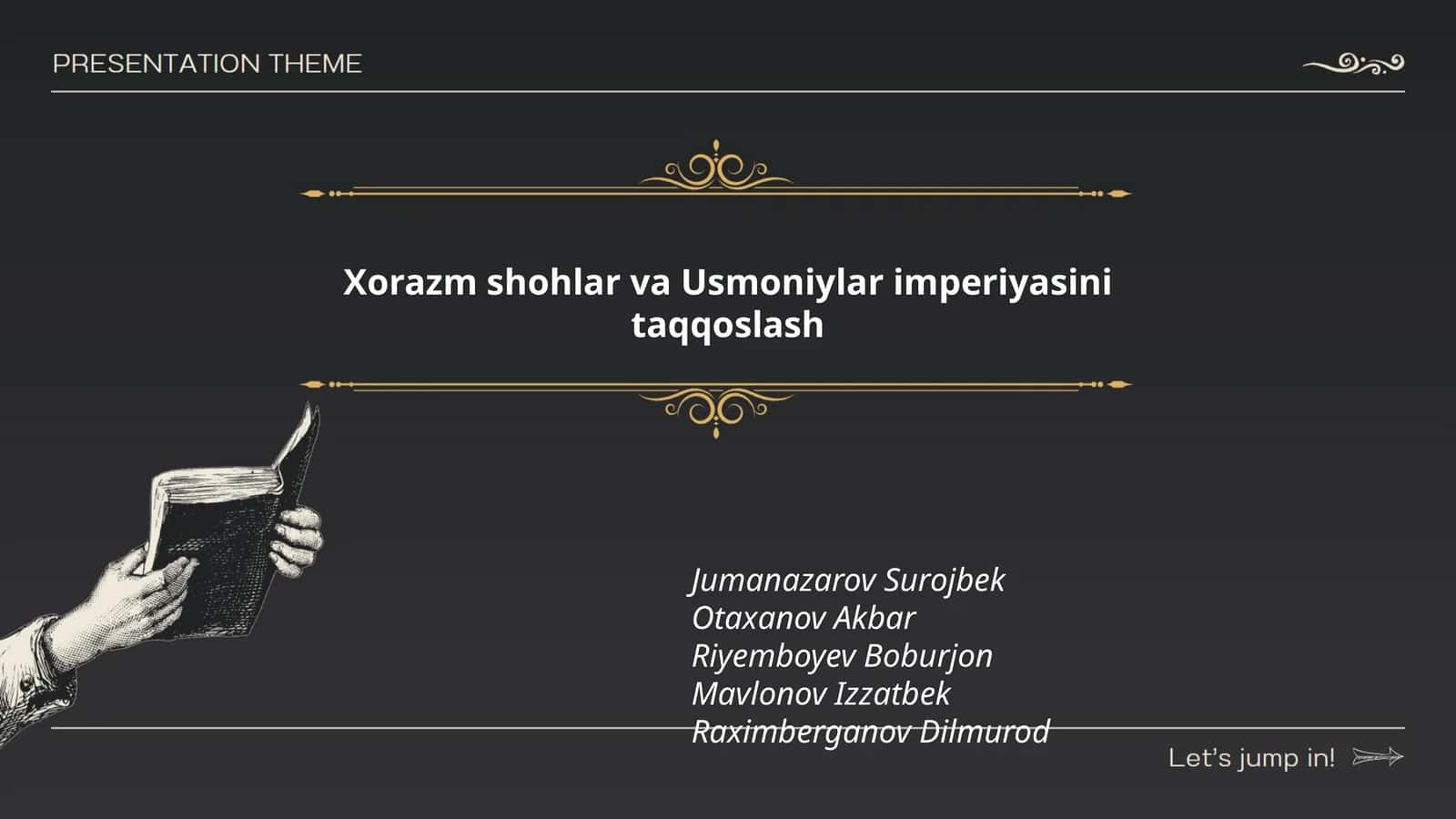 Xorazm shohlar va Usmoniylar imperiyasini taqqoslash