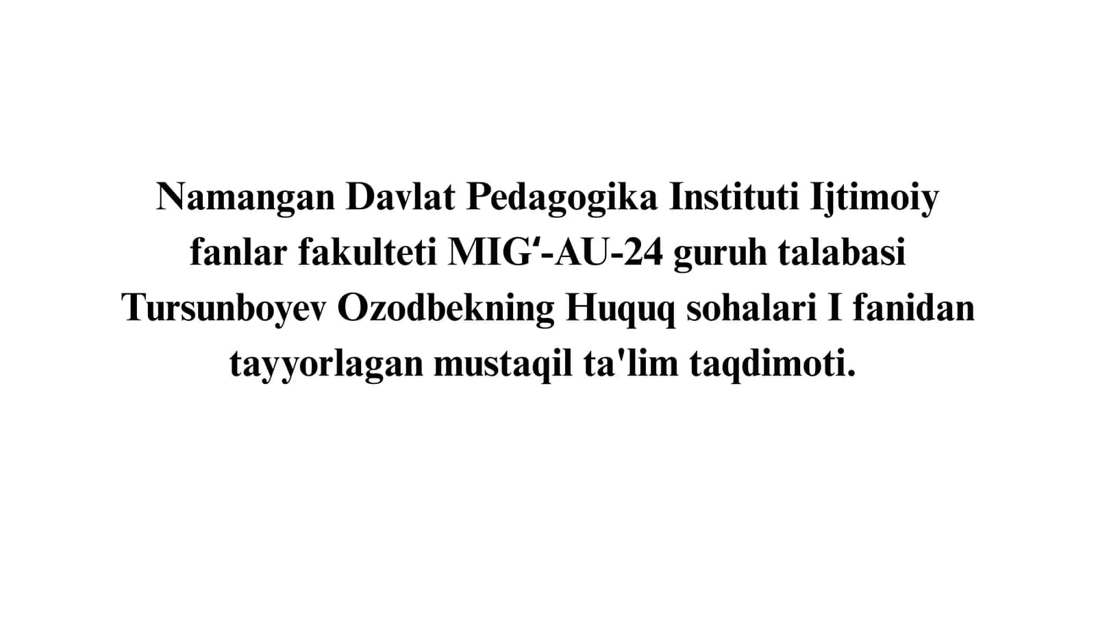 Ma’muriy huquqbuzarliklar boʻyicha ish yuritish