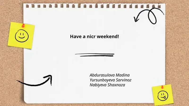 Plan: Creative Ways to Say "Have a Nice Weekend!"