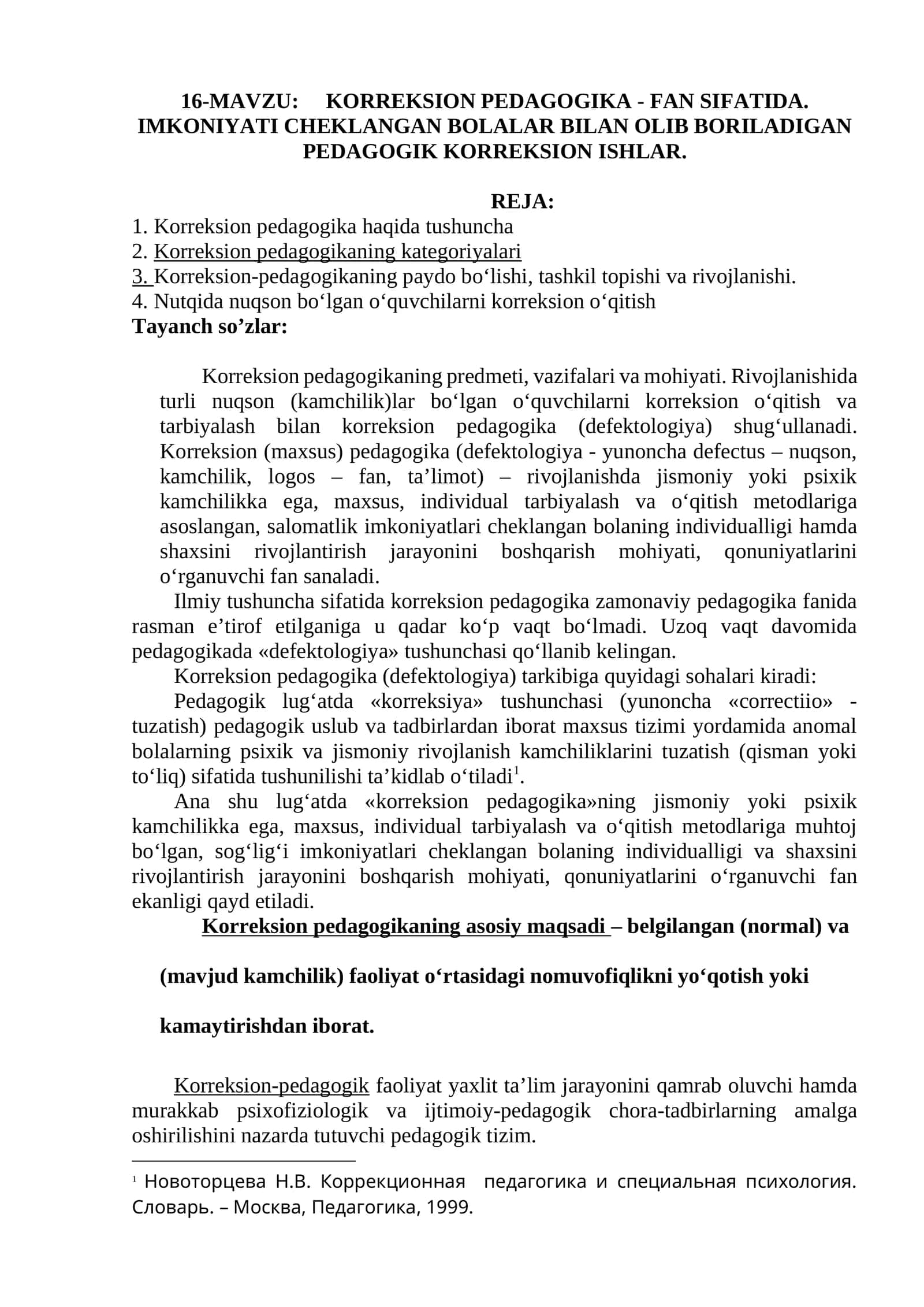 KORREKSION PEDAGOGIKA - FAN SIFATIDA