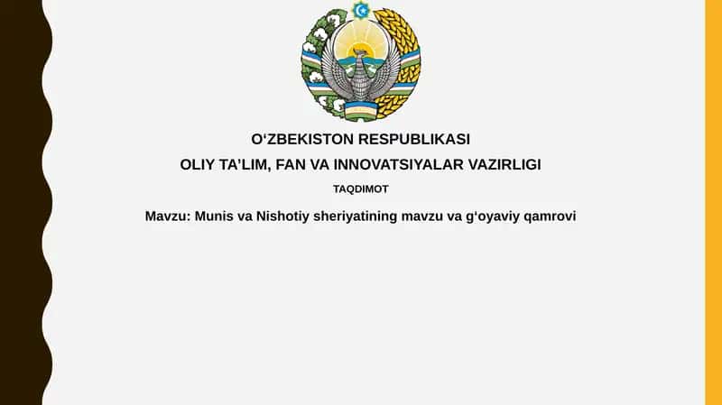 Munis va Nishotiy She'riyat