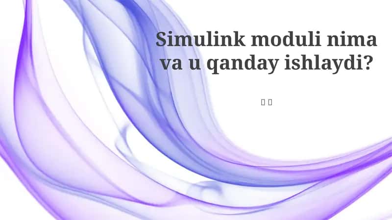 Simulink moduli