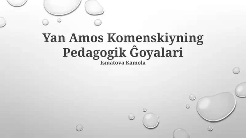 Yan Amos Komenskiyning Pedagogik Ĝoyalari