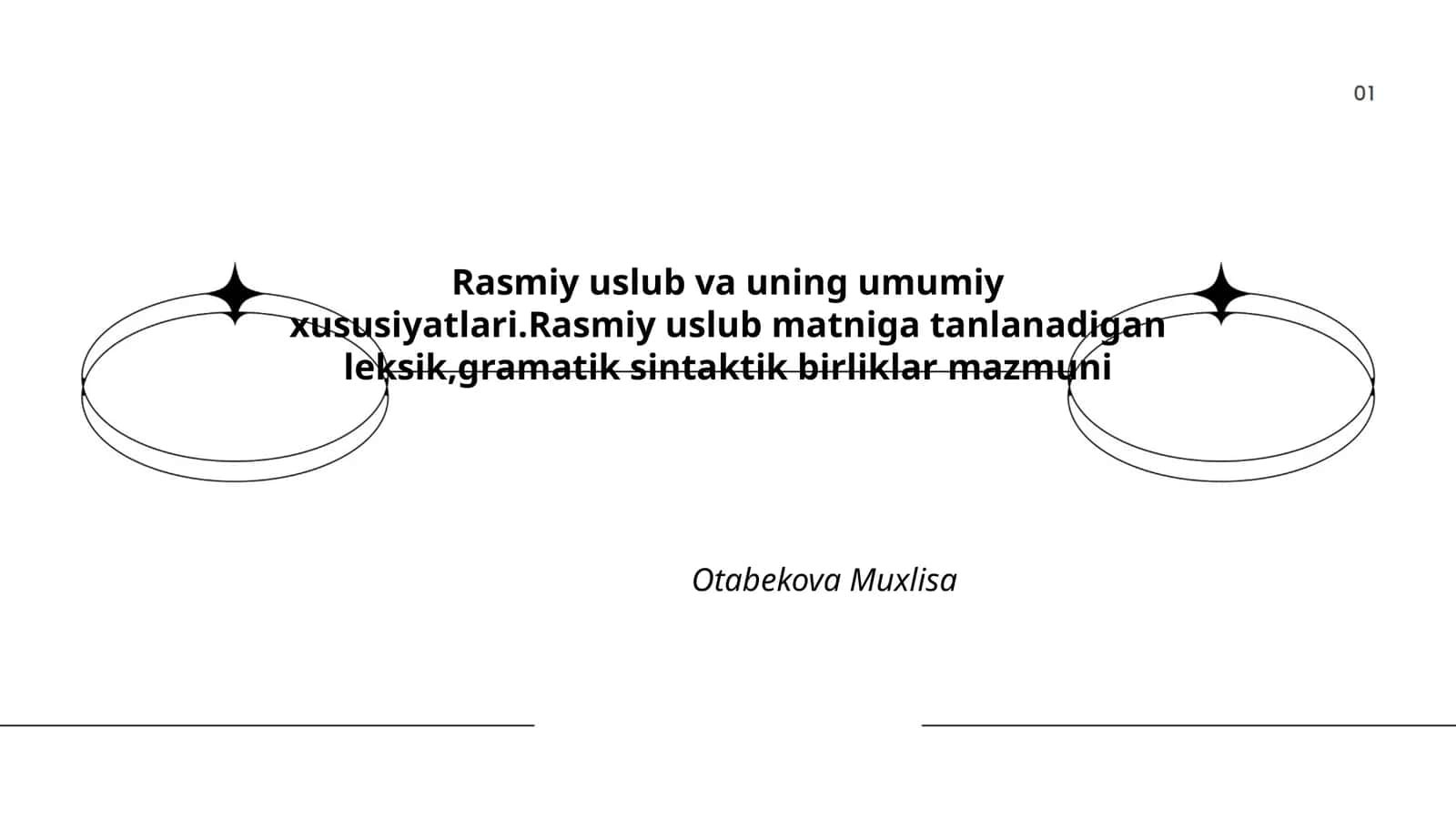 Rasmiy uslub va uning umumiy xususiyatlari