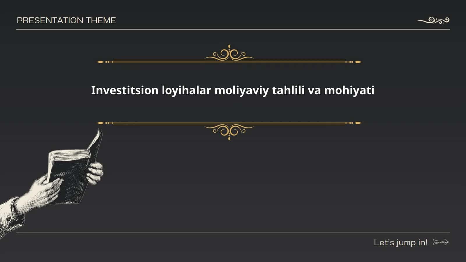 Investitsion loyihalar moliyaviy tahlili va mohiyati