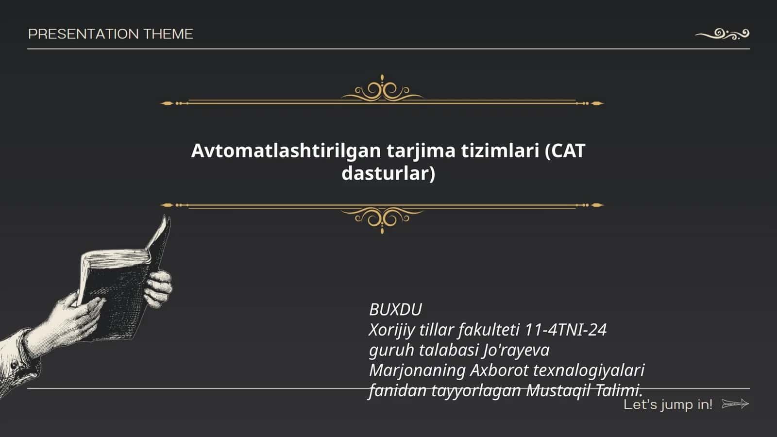 Avtomatlashtirilgan tarjima tizimlari (CAT dasturlar)