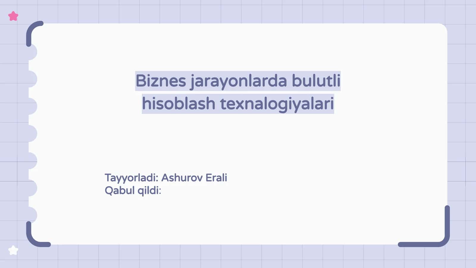 Bulutli hisoblash texnalogiyalari