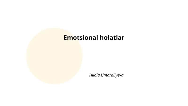 Emotsional holatlar