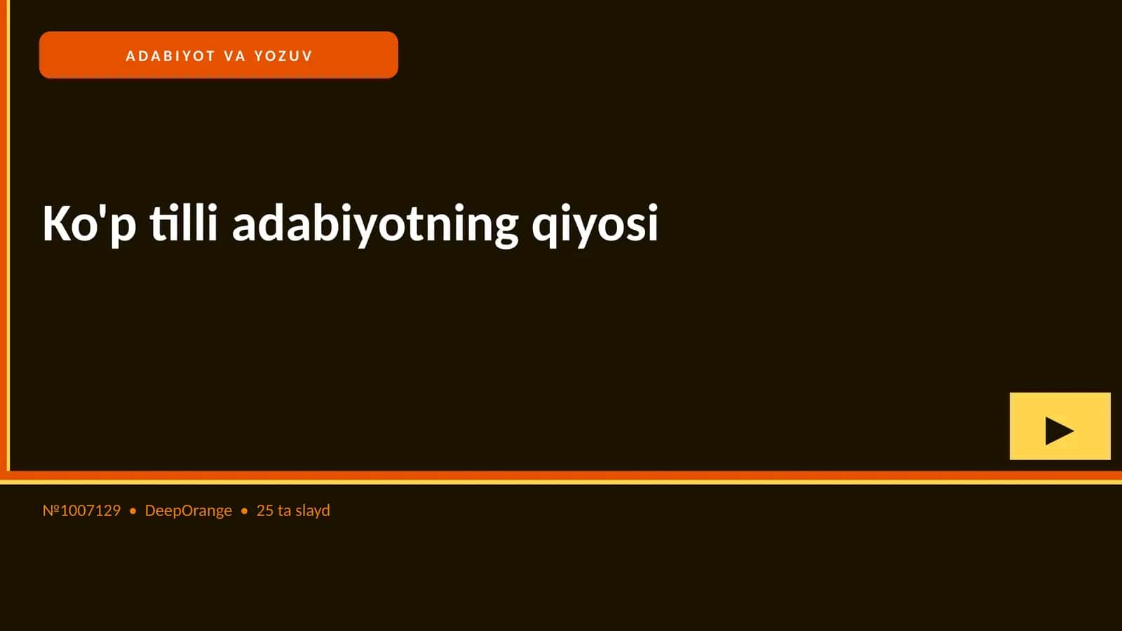 Ko'p tilli adabiyotning qiyosi