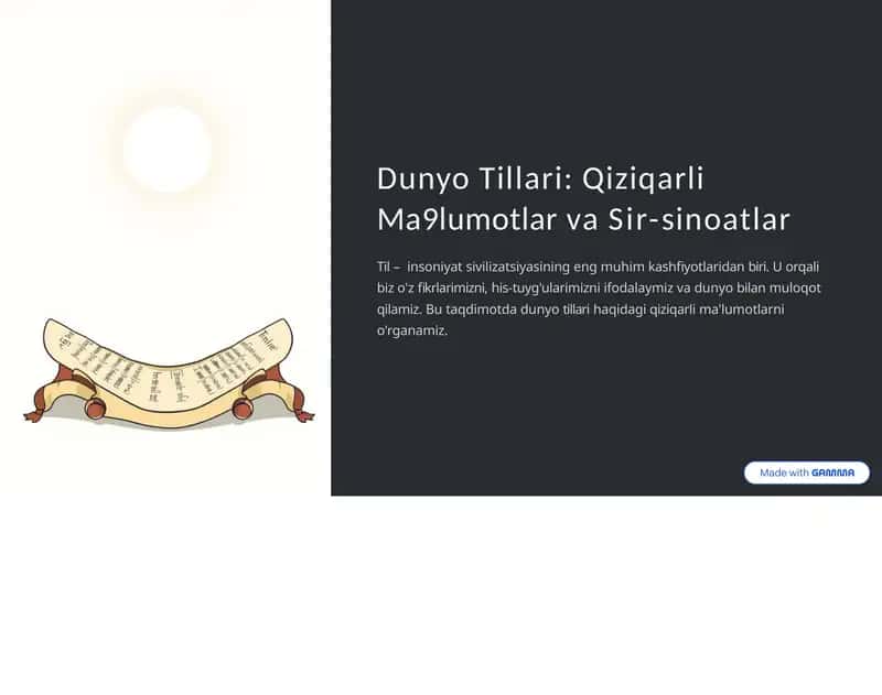 Dunyo Tillari: Qiziqarli Ma'lumotlar va Sir-sinoatlar