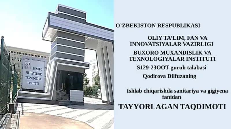 TAYYORLAGAN TAQDIMOTI