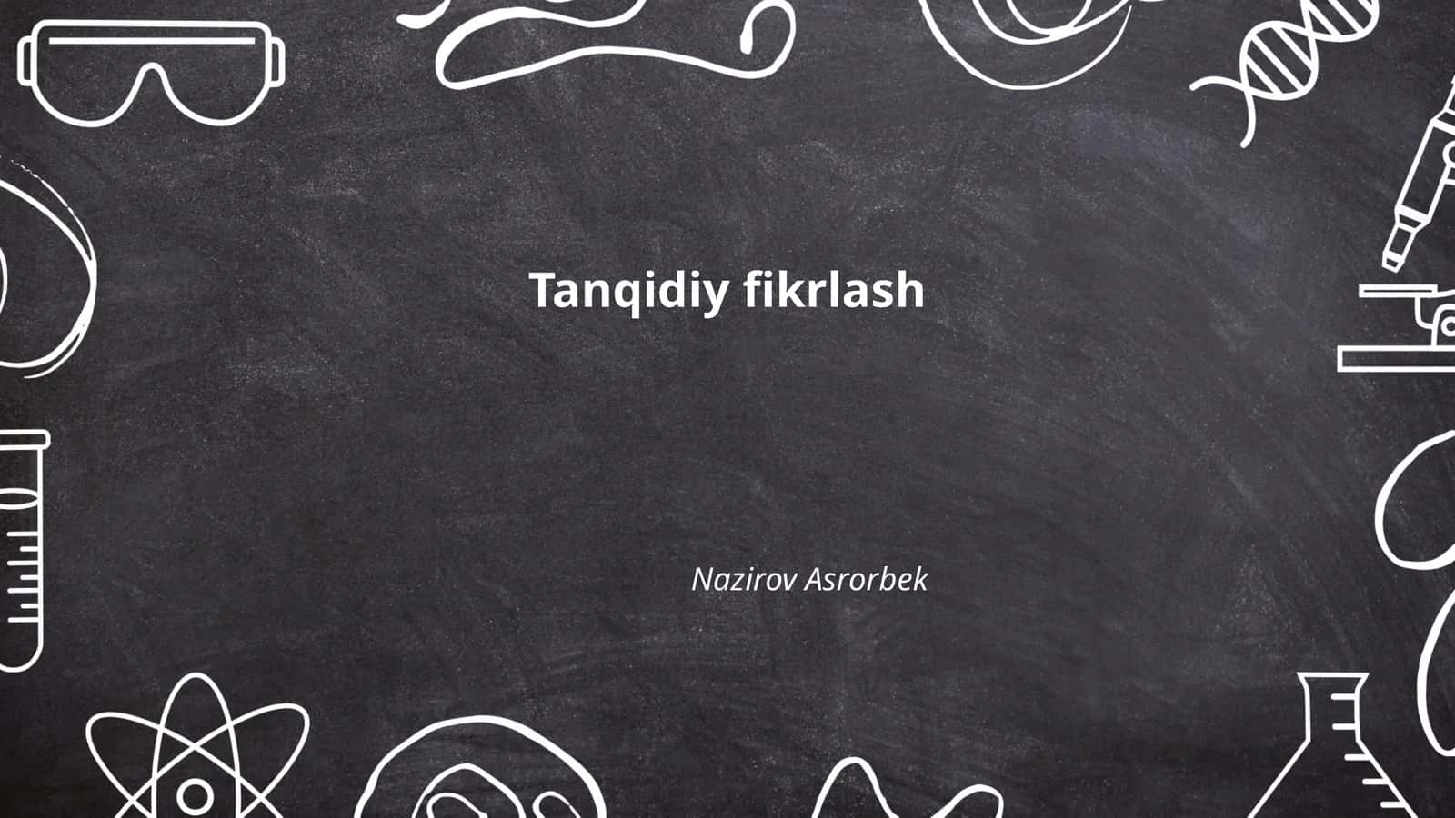 Tanqidiy fikrlash