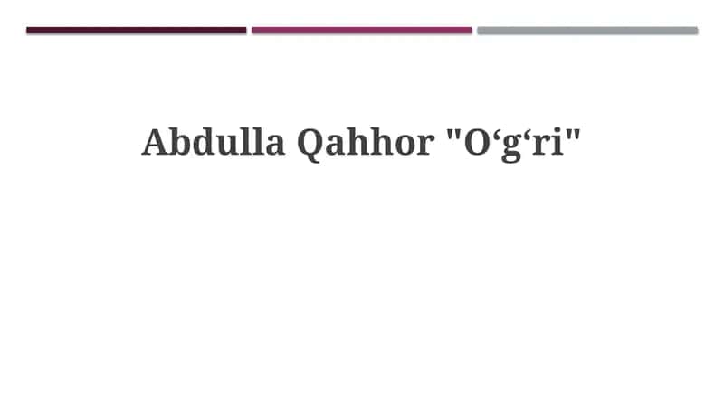 "O‘g‘ri"