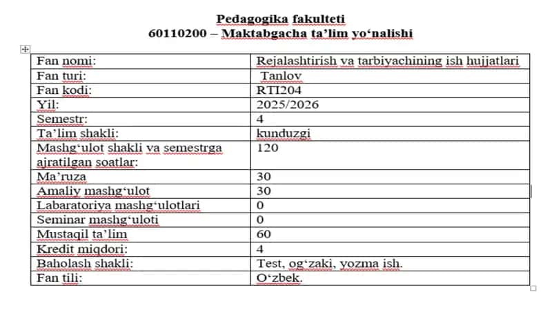 HOZIRGI DAVR PEDAGOG-TARBIYACHINING KASBIY KOMPETENSIYASI