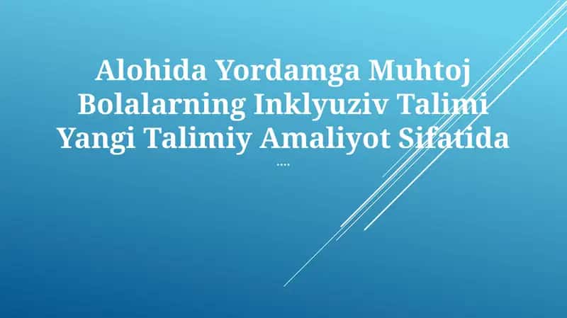 Inklyuziv Talim