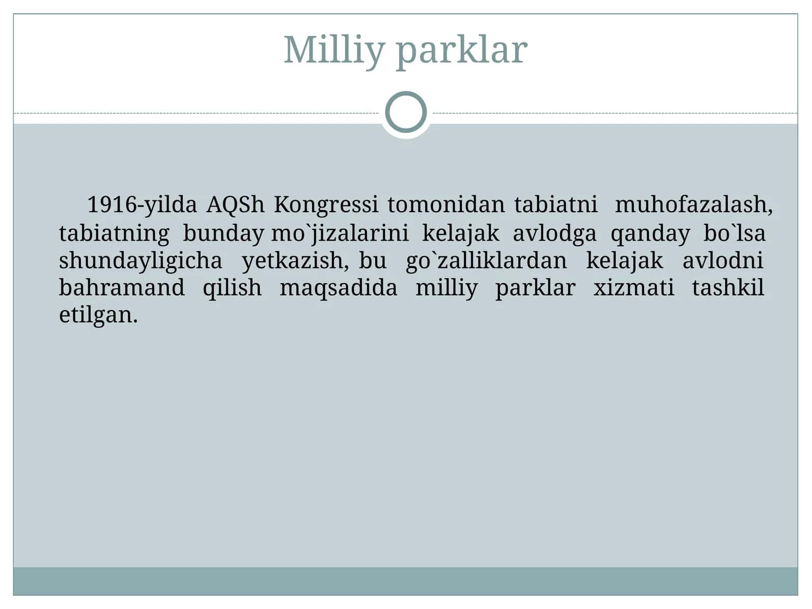 Milliy parklar