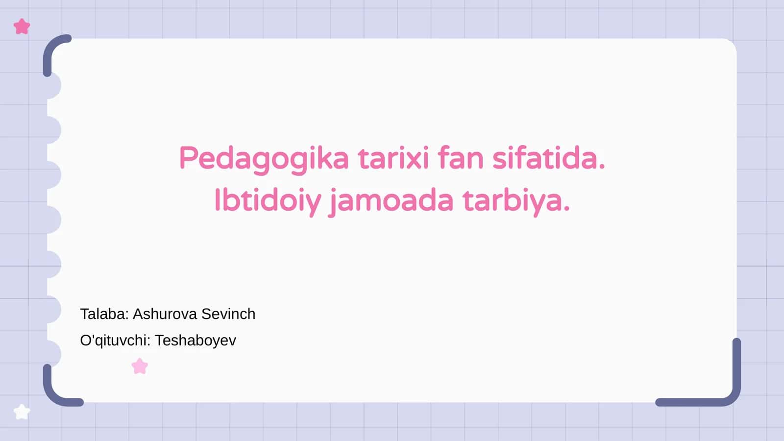 Pedagogika tarixi fan sifatida
