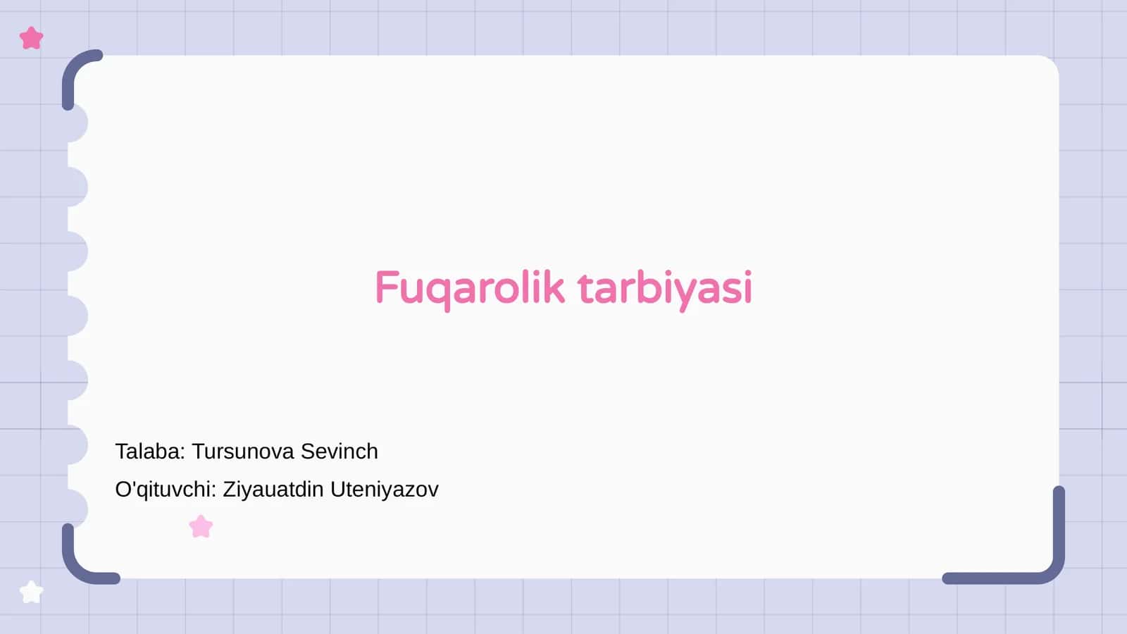 Fuqarolik tarbiyasi