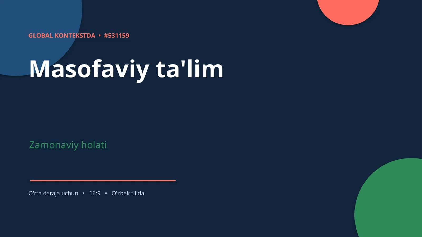 Masofaviy ta'lim