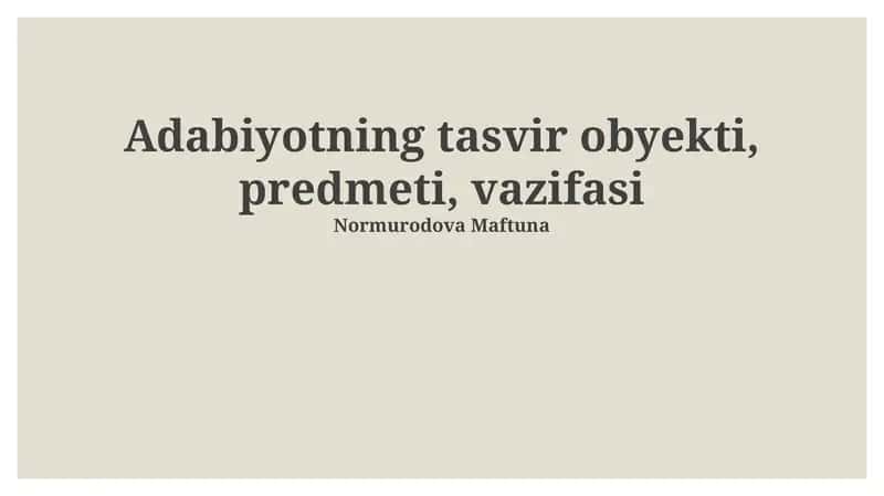 Modernizm va Postmodernizm
