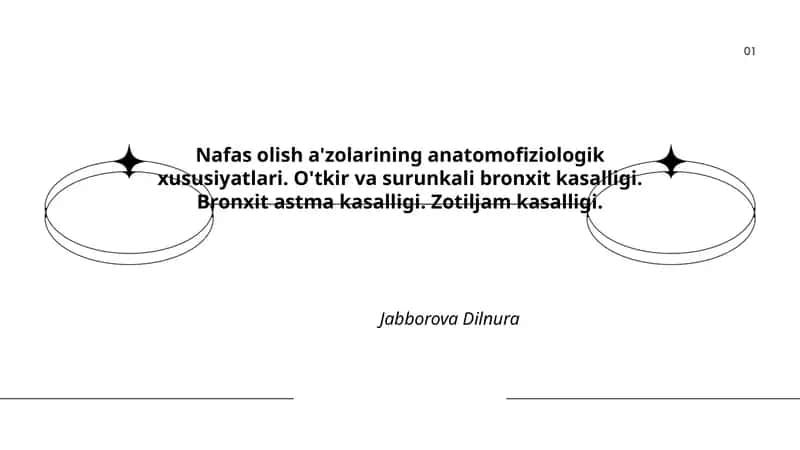 Nafas olish a'zolarining anatomofiziologik xususiyatlari