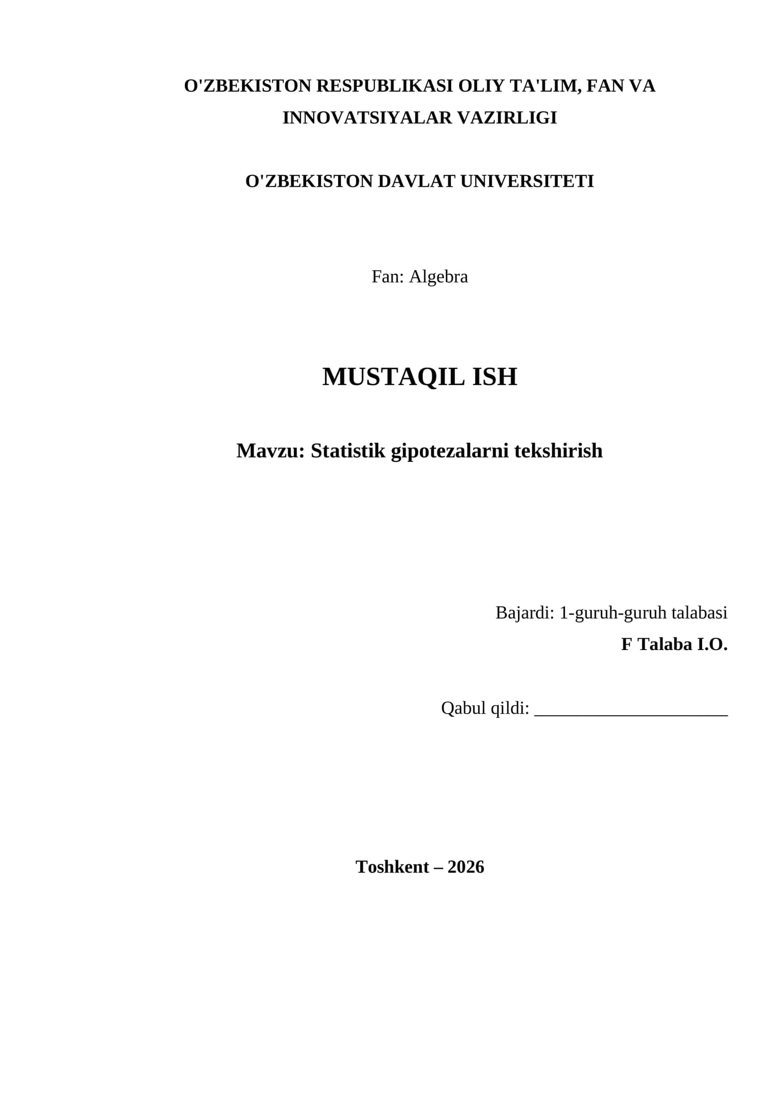 MUSTAQIL ISH