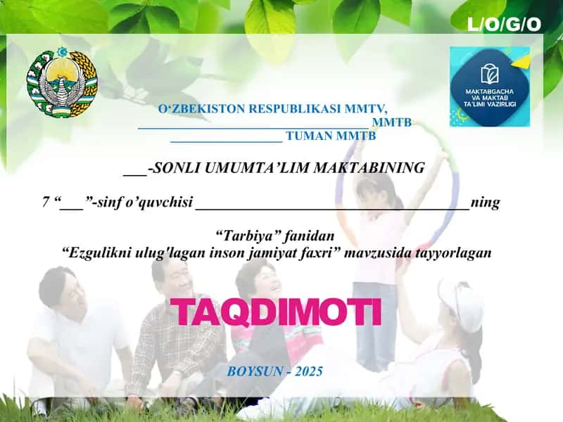Ezgulikni ulug'lagan inson - jamiyat faxri