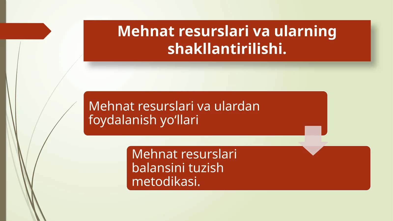 Mehnatresurslarivaularningshakllantirilishi