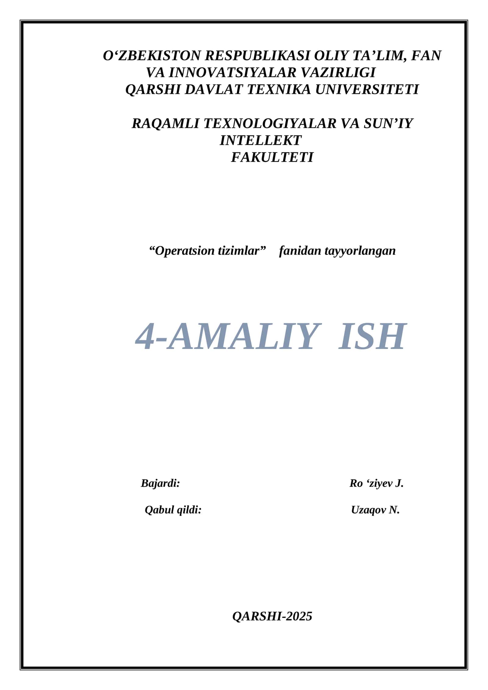 Operatsion tizimlar