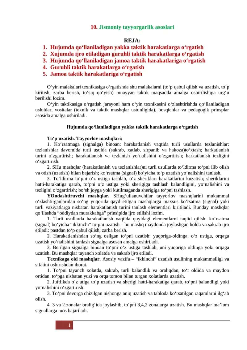 Jismoniy tayyorgarlik asoslari