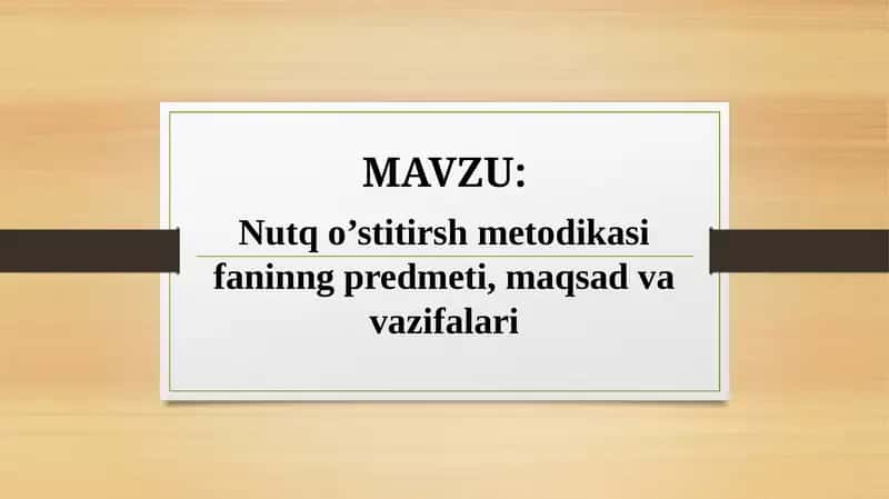 Nutqo’stitirshmetodikasi