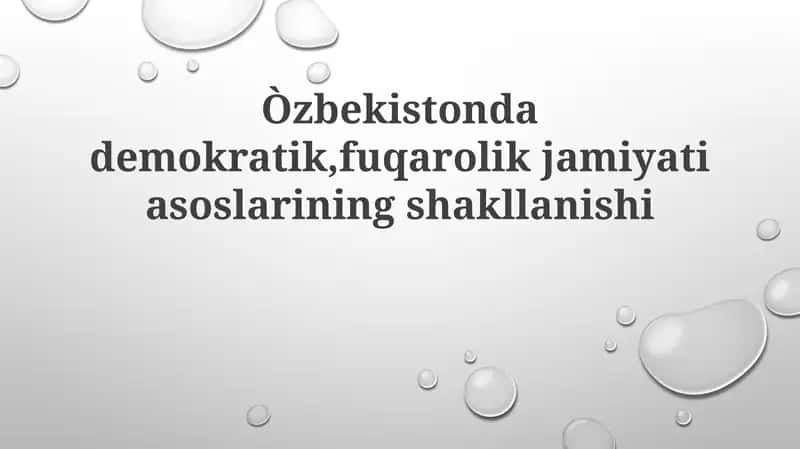 Fuqarolik Jamiyati Tashkilotlari va Demokratik Istirok