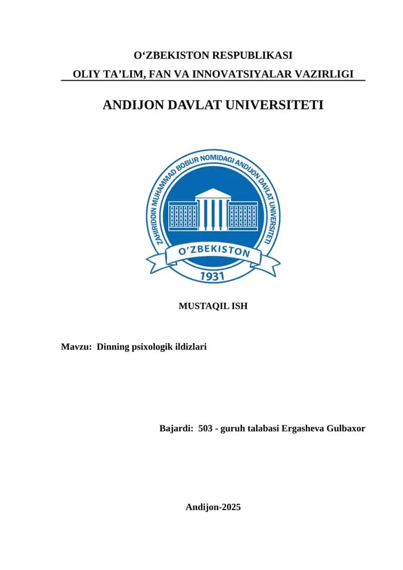 Dinning psixologik ildizlari