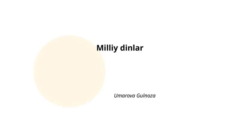 Milliy dinlar