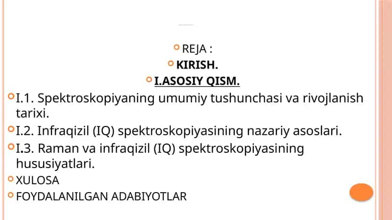 INFRAQIZIL SPEKTROSKOPIYA