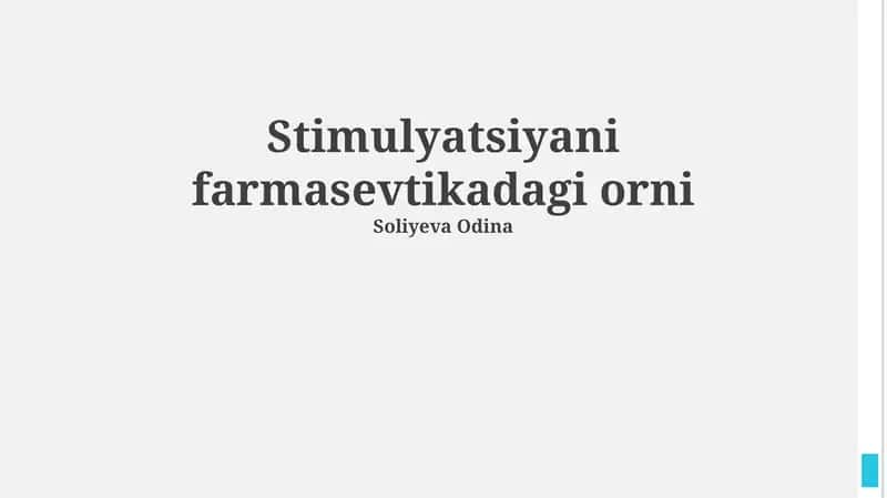 Farmatsevtikada stimulyatsiyani optimallashtirish strategiyalari