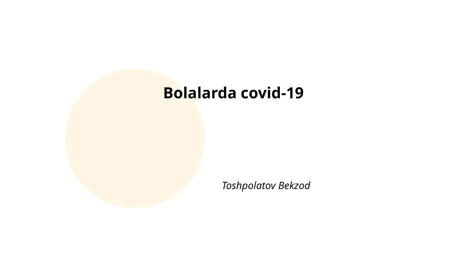 Bolalarda covid-19 Reja