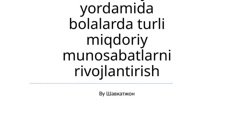 Bolalar uchun qiziqarli matematika o'yinlari