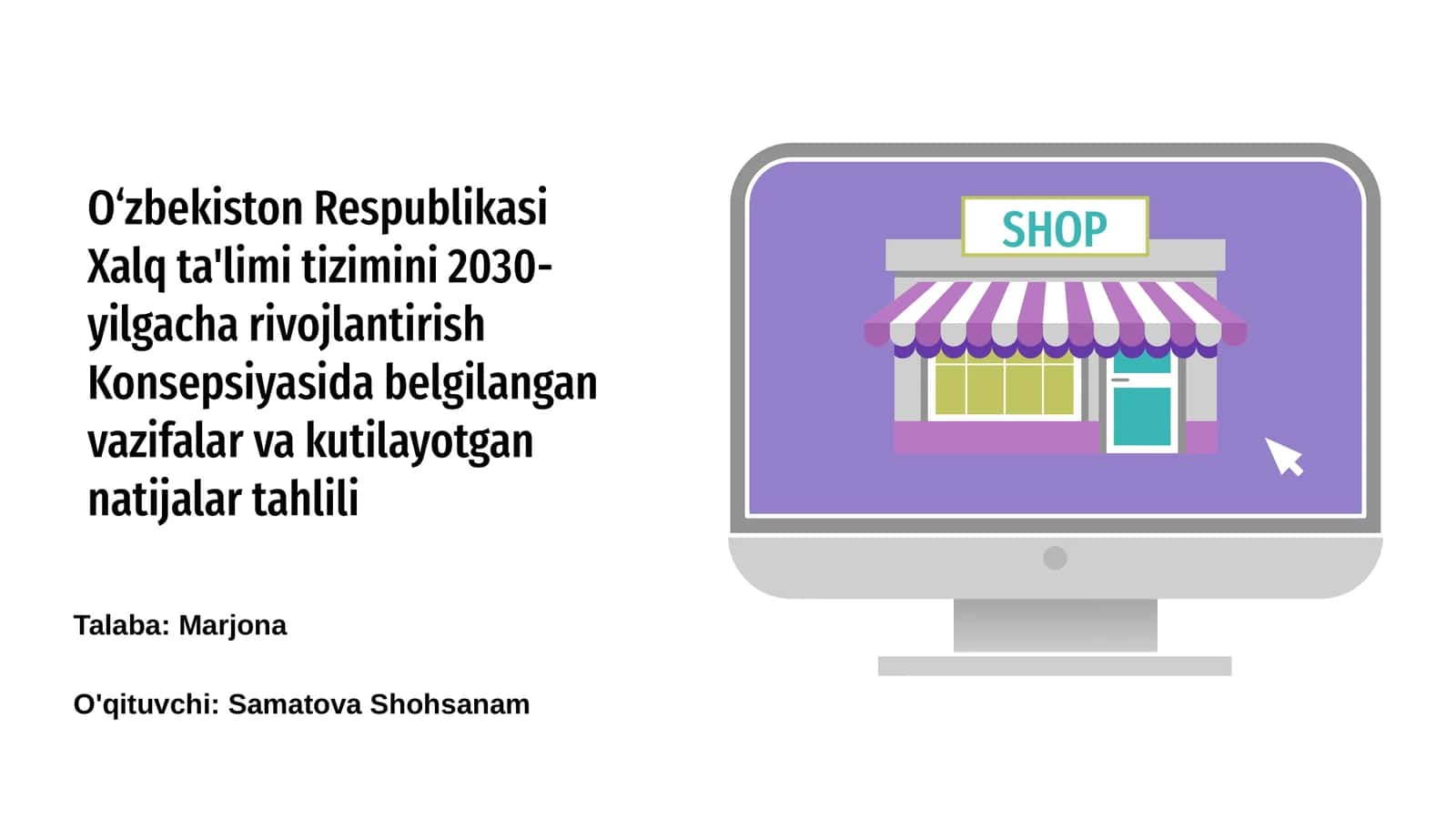 O‘zbekiston Respublikasi Xalq ta'limi tizimini 2030-yilgacha rivojlantirish Konsepsiyasida belgilangan vazifalar va kutilayotgan natijalar tahlili