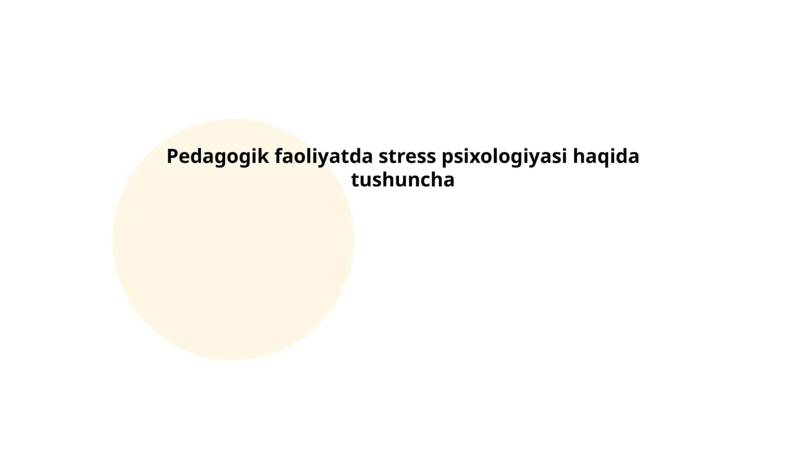 Stress psixologiyasi