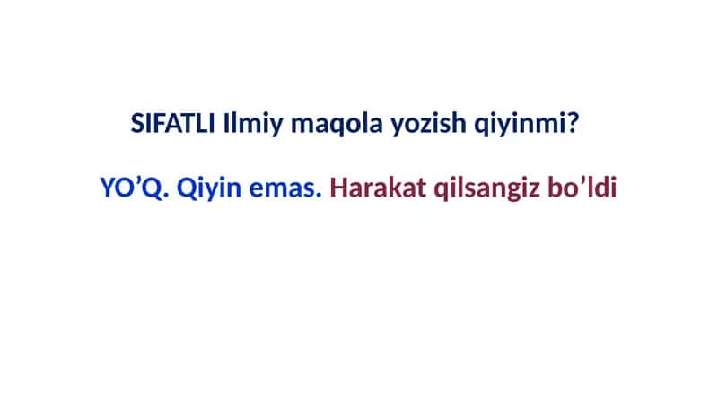 Ilmiy maqola yozish